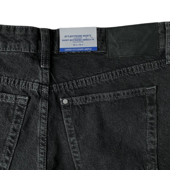 NWT H&M black jean shorts. size: 6 - Picture 3 of 5
